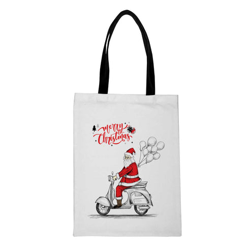 Merry Christmas Santa - Christmas Theme Printed Tote Bag - Uncommongifts.in